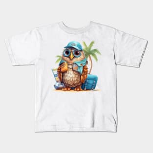 Owl on Vacation #6 Kids T-Shirt